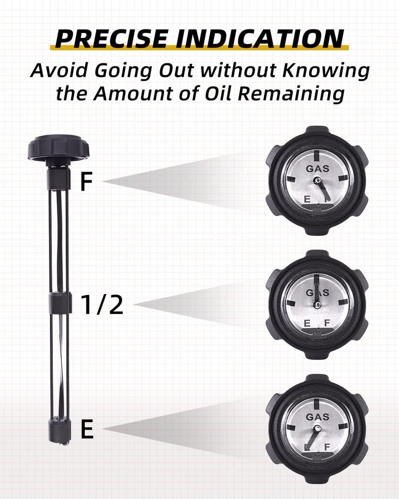 QUICKWOLF Ranger Gas Cap,1240119 Gas Cap with Gauge Compatible with Polaris Ranger 400 425 500 700 TM Fuel Gauge, Anti-Corrosion Material - Image 1